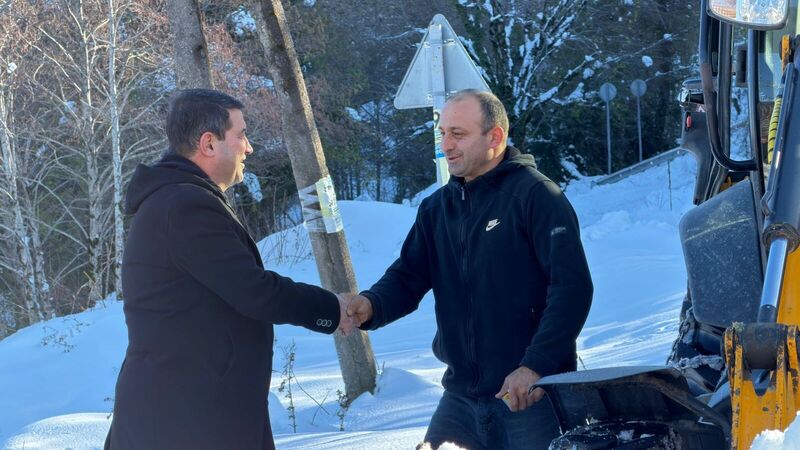 სამტრედიის მუნიციპალიტეტის მაღალმთიან სოფლებში თოვლის გაწმენდითი სამუშაოები აქტიურ რეჟიმში მიმდინარეობს