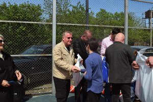 სამტრედიაში გალაკტიონის ქუჩაზე ახალი საკალათბურთო მოედანი საზეიმოდ გაიხსნა