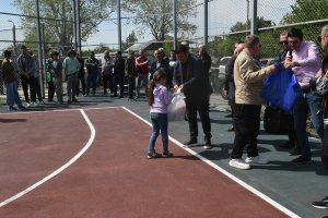 სამტრედიაში გალაკტიონის ქუჩაზე ახალი საკალათბურთო მოედანი საზეიმოდ გაიხსნა