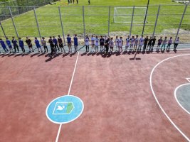 სამტრედიაში გალაკტიონის ქუჩაზე ახალი საკალათბურთო მოედანი საზეიმოდ გაიხსნა
