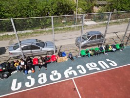 სამტრედიაში გალაკტიონის ქუჩაზე ახალი საკალათბურთო მოედანი საზეიმოდ გაიხსნა