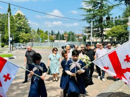 სამტრედიაში აგვისტოს ომში დაღუპულ გმირებს პატივი მიაგეს