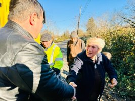 სამტრედიაში შიდა საუბნო გზები წესრიგდება 