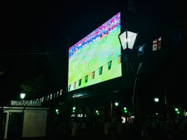 რეაბილიტირებული ,,მომავლის პარკი''  ღამით