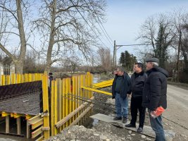 სამტრედია, სოფელ ჭაგანში მდინარე ჭურთავაზე ნაპირსამაგრი სამუშაოები მიმდინარეობს