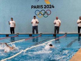 სამტრედიაში საჯარო და კერძო სკოლებს შორის ცურვის შეჯიბრი გაიმართა